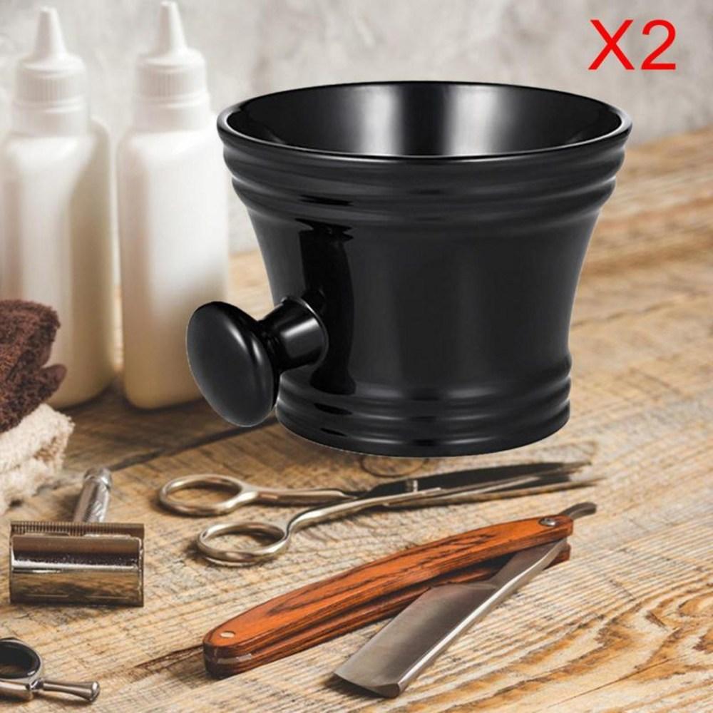 Hrnek na holení Hrnek na holení Mýdlo na holení a hrnek na holení pro muže, 11 cm x 8,3 cm, černý, ABS plast, 1 kus