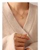 18K Gold-Plated Titanium Steel Necklace with Korean Geometric Irregular Imitation Walnut Shell Pendant