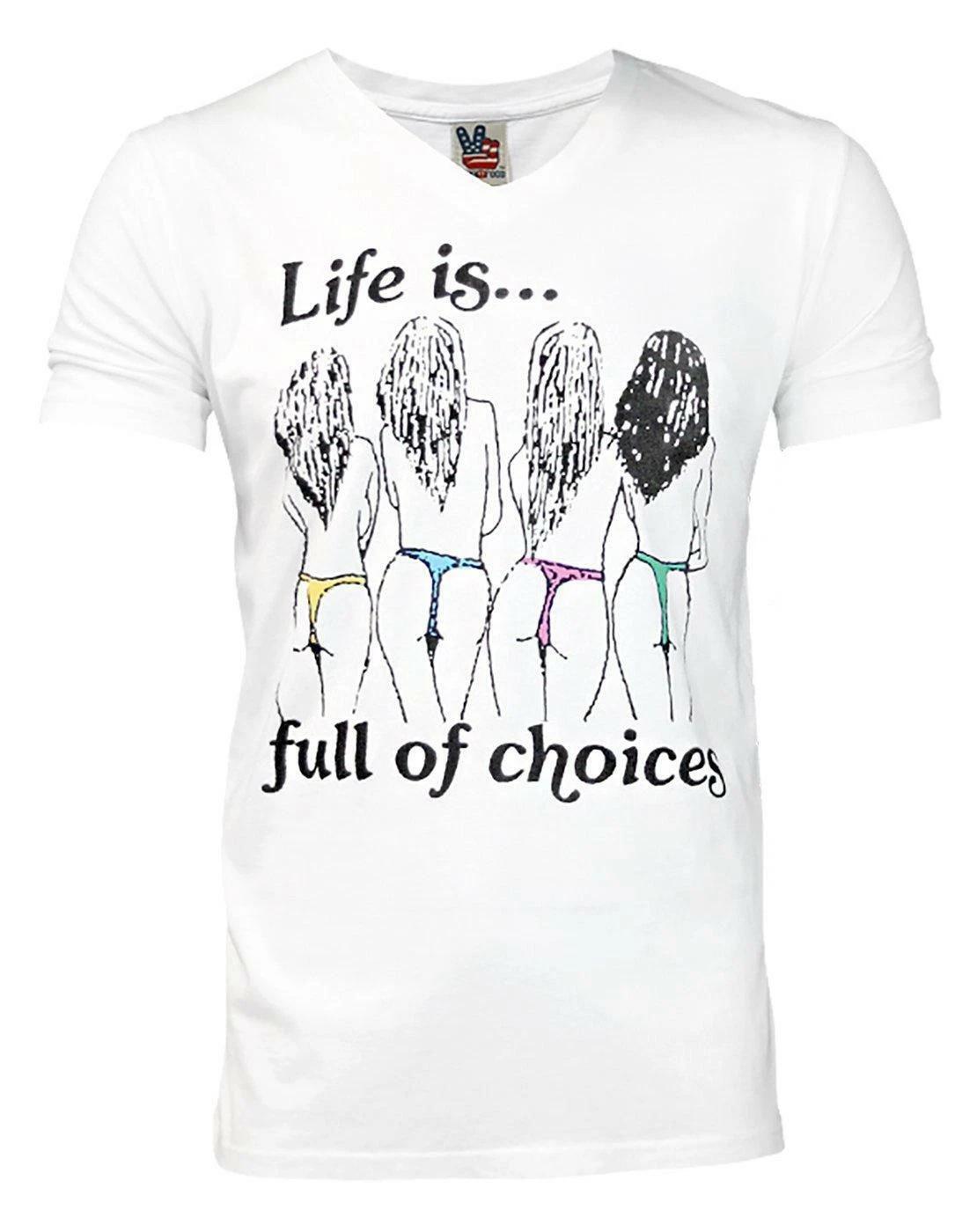 

Junk Food Clothing White Female Group Graphic Short Sleeved T-Shirt Mens L