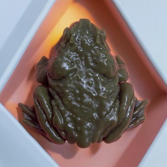 Stress Relief Toad Squeeze Toy Anti-anxiety Golden Green Frog Fidget Toy Soft TPR Stress Ball Simulated Animal Sensory Toy