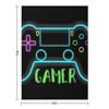 Neon Gamer Controller Neon Colors Throw Blanket Retros Christmas Gifts Designers Sofa Blankets