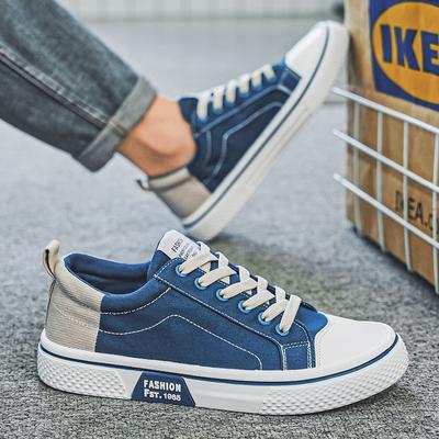 Fashion Men Canvas Shoes High Quality Solid Color Fashion Lace Up Flat Simple Casual Sneakers Hot Sale Tenis Masculino Zapatillas Hombre
