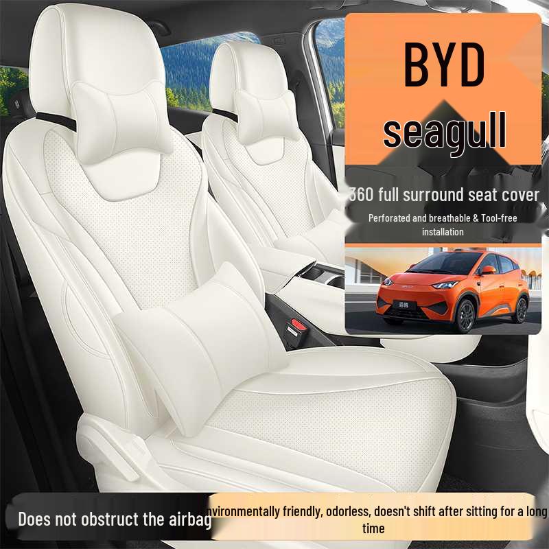 Cojín de Asiento de Coche de Cuero Seagull Modelo 26 - Edición Vitalidad y Libertad, Cobertura Total para Todas las Estaciones.