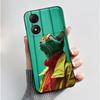 Casing For ZTE Blade A34 / A54 4G Phone Case Shell Aesthetic Cute Cat Astronaut Soft TPU Silicone Black Protective Cover Bumper