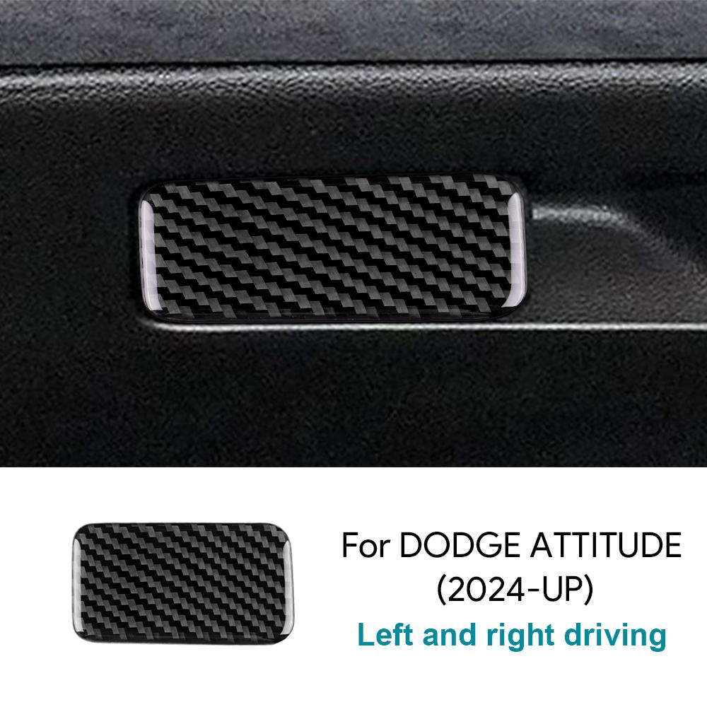 For New Dodge Attitude GAC Empow 2024 2025 Real Soft Carbon Fiber Sticker LHD Car Front Passenger Glove Box Storage Handle Trim