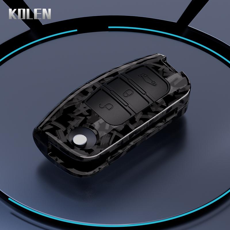 

Abs Carbon Fiber Car Key Case Cover For Ford Fiesta Focus 2 Ecosport Kuga Escape Falcon B-Max C-Max Eco Sport Galaxy Accessories
