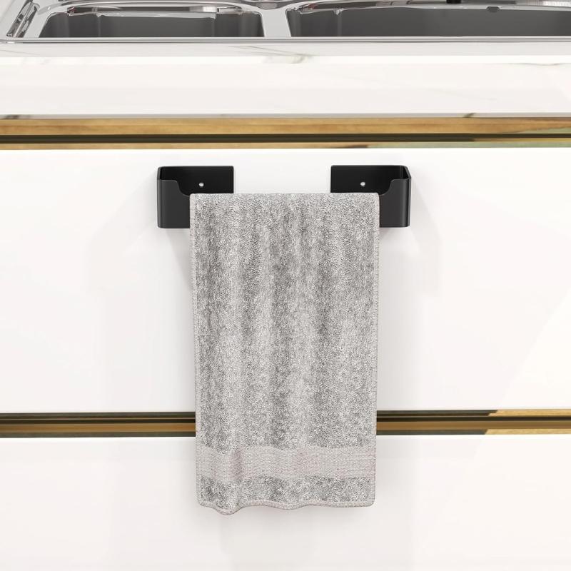 Auto Stick Bathroom Towel Rack 30cm Aluminum Wall Mounted Towel Holders Simple Installs for Kitchens Not Holes Required
