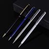 Luxury Metal Ballpoint Pen 1Mm Black Ink Gel Pen Office Writing Stationery Gift