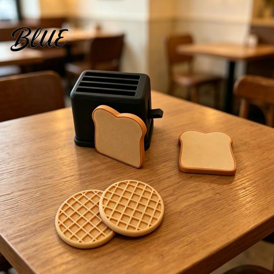 Toaster Desk Decoration Stress Relief Catapult Toy with Bread & Waffle Toy Accessories 3D Printed Food Ejector Toaster Decompression Gadget