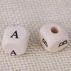 100pcs Mixed Maple Square Bead Letter Cube Loose Spacer Beads For DIY Jewelry Making