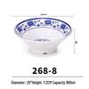 Melamine Blue & White Porcelain Style Noodle Bowl