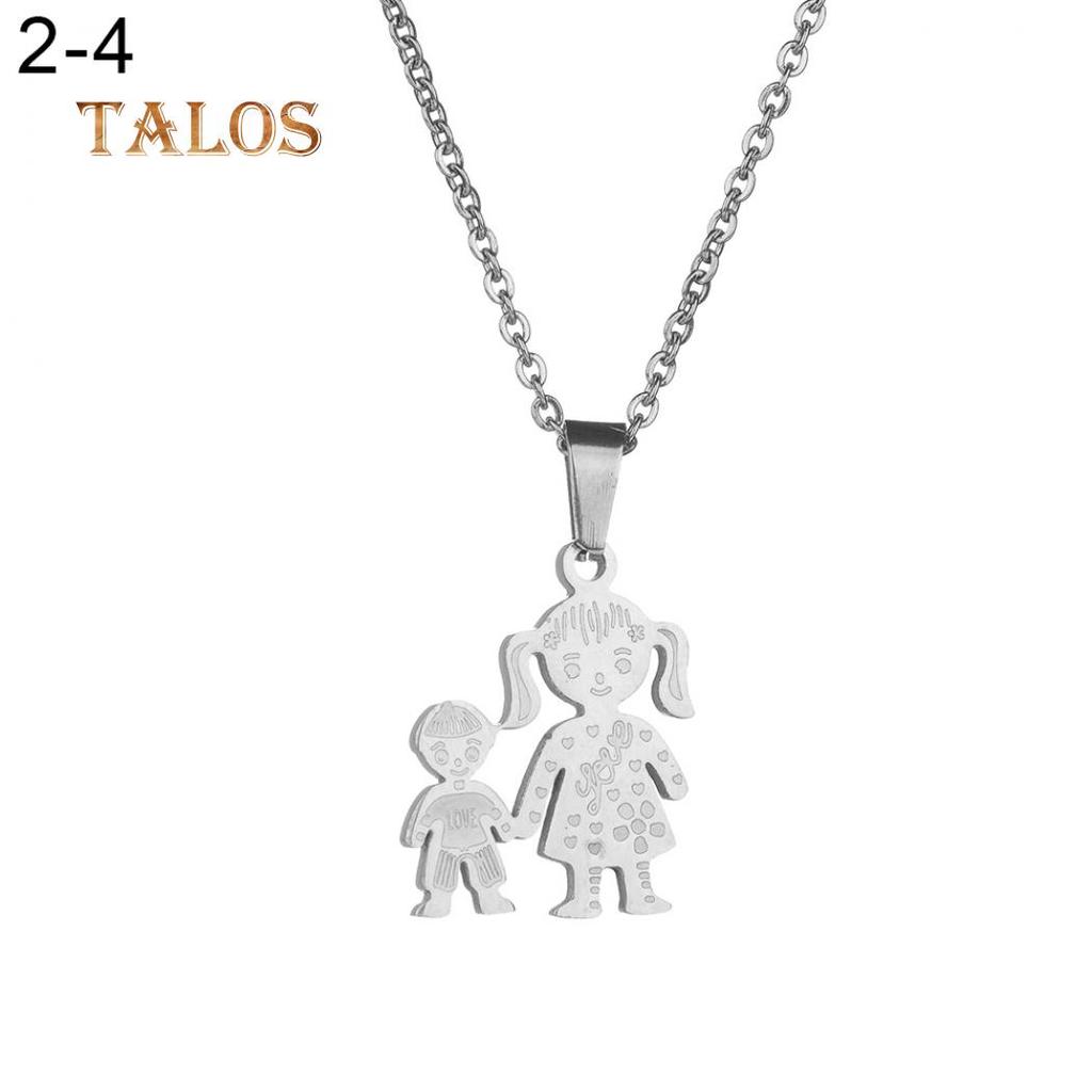 Stainless Steel Pendant Kids Parent With Pet Necklace Jewelry Gifts For Mom Dad Stainless Steel Pendant Kids Parent With Pet Necklace Jewelry Gifts For Mom Dad