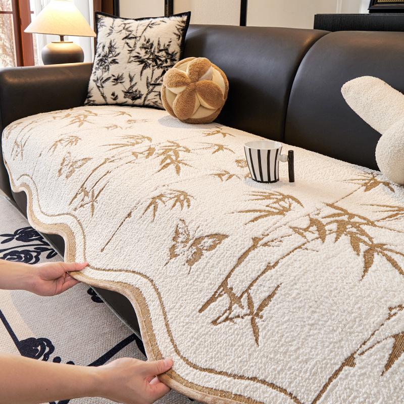 

Irregular Sofa Cushion Universal In All Seasons New Sofa Cover New Chinese Non-Slip Cover High-End Seat Cushion 90*70cm
