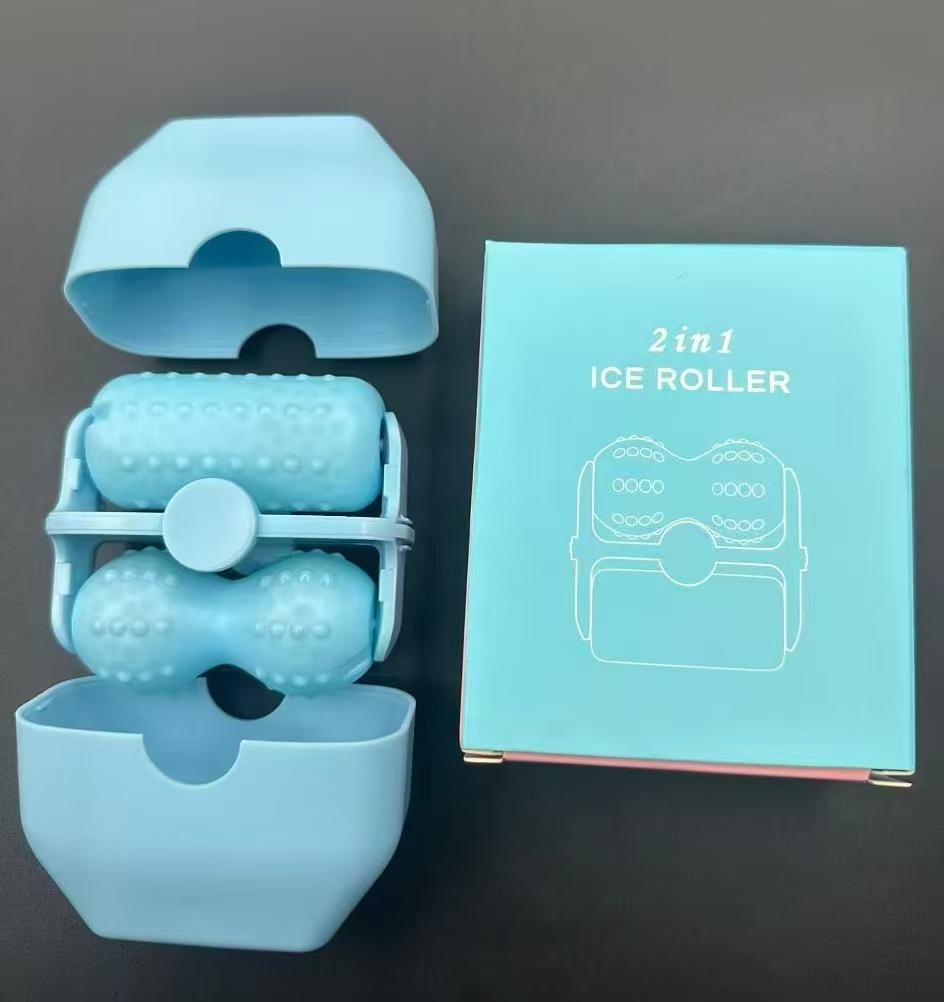 Dual-Head Ice Roller & Gel Cold Compress Massager
