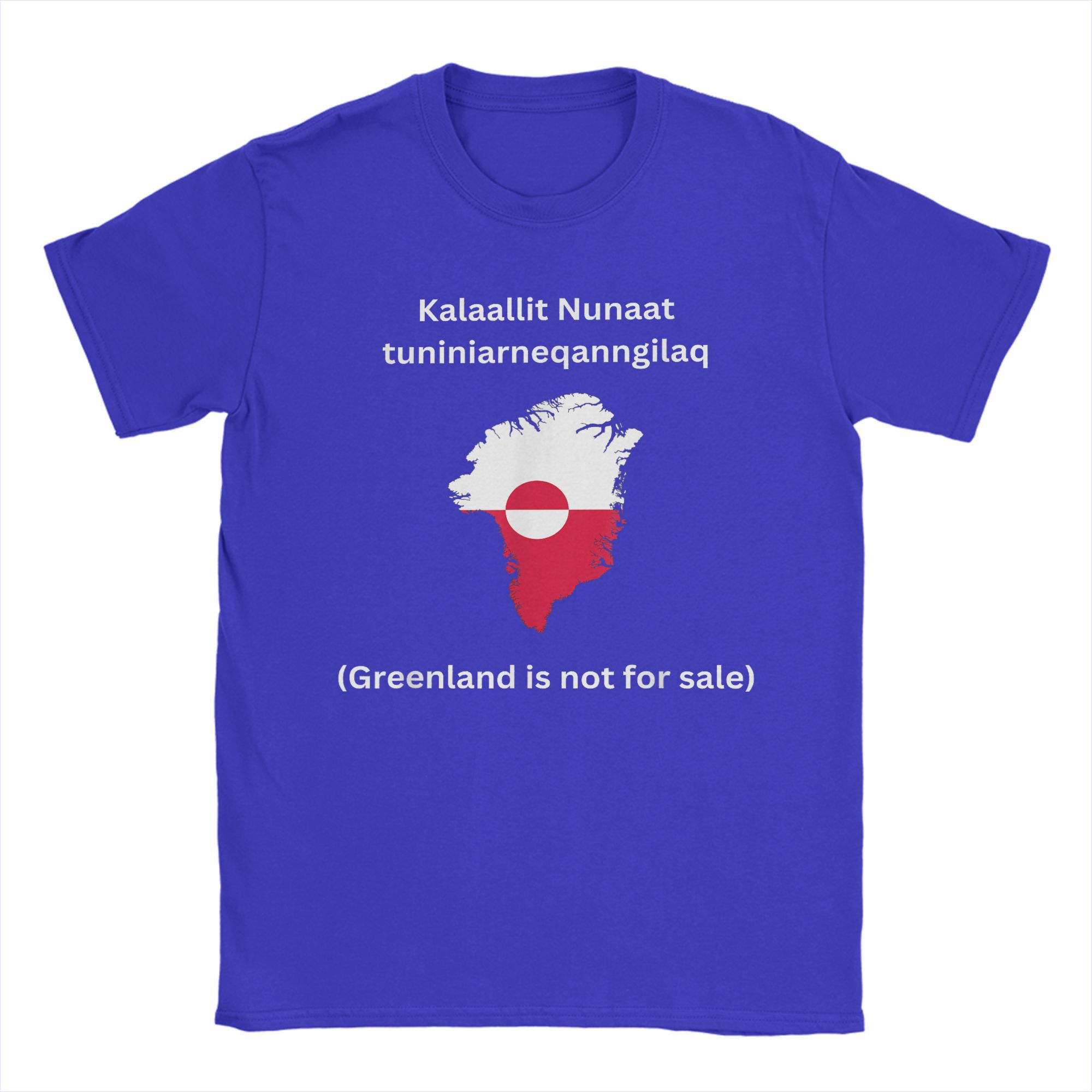 XIXI Fashion Groenland is Niet te Koop Anti T-shirt voor Mannen Kaart Vlag Uniek 100% Katoenen T-shirt Ronde Hals Korte Mouw T-shirts Cadeau Kleding L