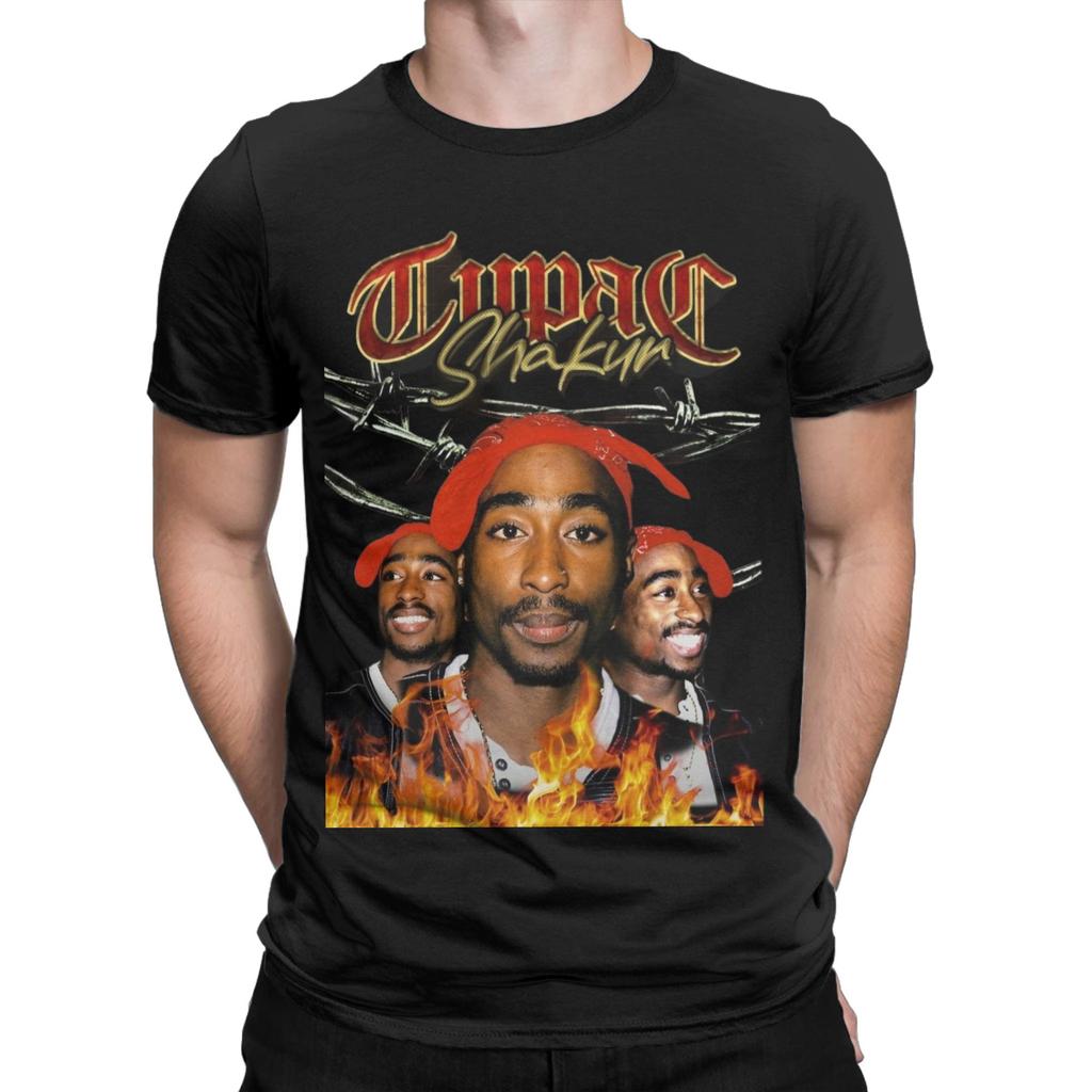 Tupac T Shirts for Men Women Pure Cotton Leisure T-Shirts Crewneck Hip Hop Rapper Tee Shirt Short Sleeve Clothing 4XL 5XL