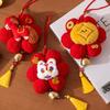 Cute 2026 New Year Pendant Ball Festive Atmosphere Flower Pendant Lucky Red Spring Festival Decor for Living Room
