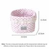 Large Capacity Quilted Storage Basket Polka Dot Pattern Desktop Organizer Box