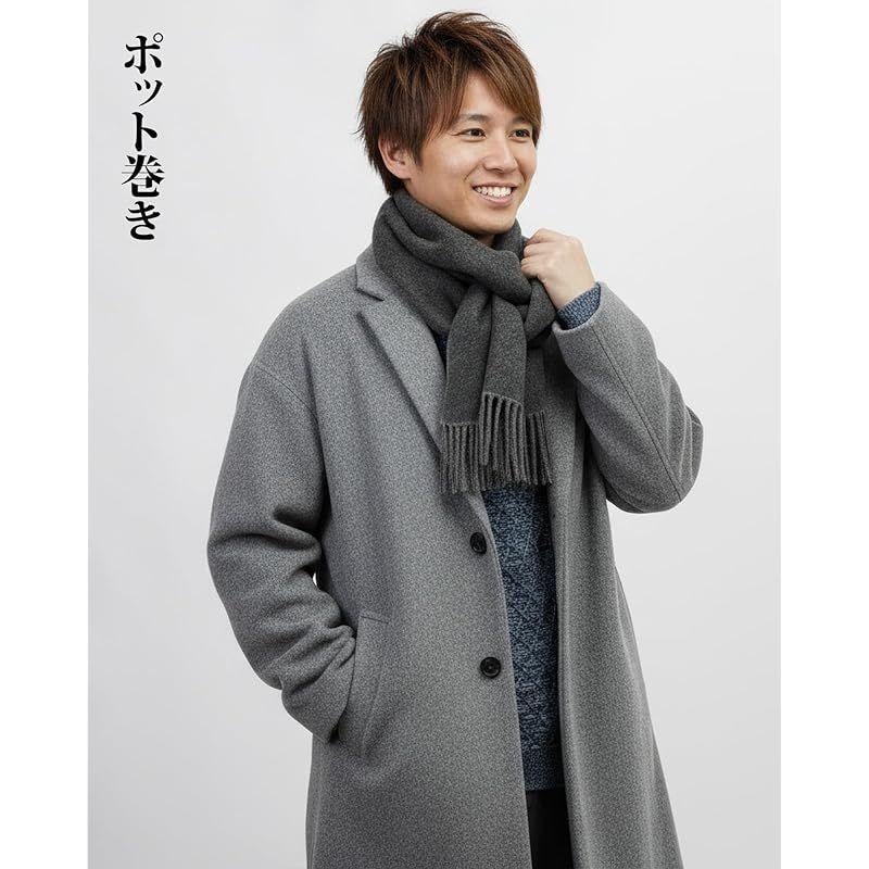 Used [New] [maikun] Men's Scarf, Christmas Gift for Men, Scarf, Gray, Dark Gray, 1