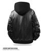 Men's Retro Faux Leather Two-Piece Bomber Jacket - Autumn/Winter Trendy Loose Fit Outerwear