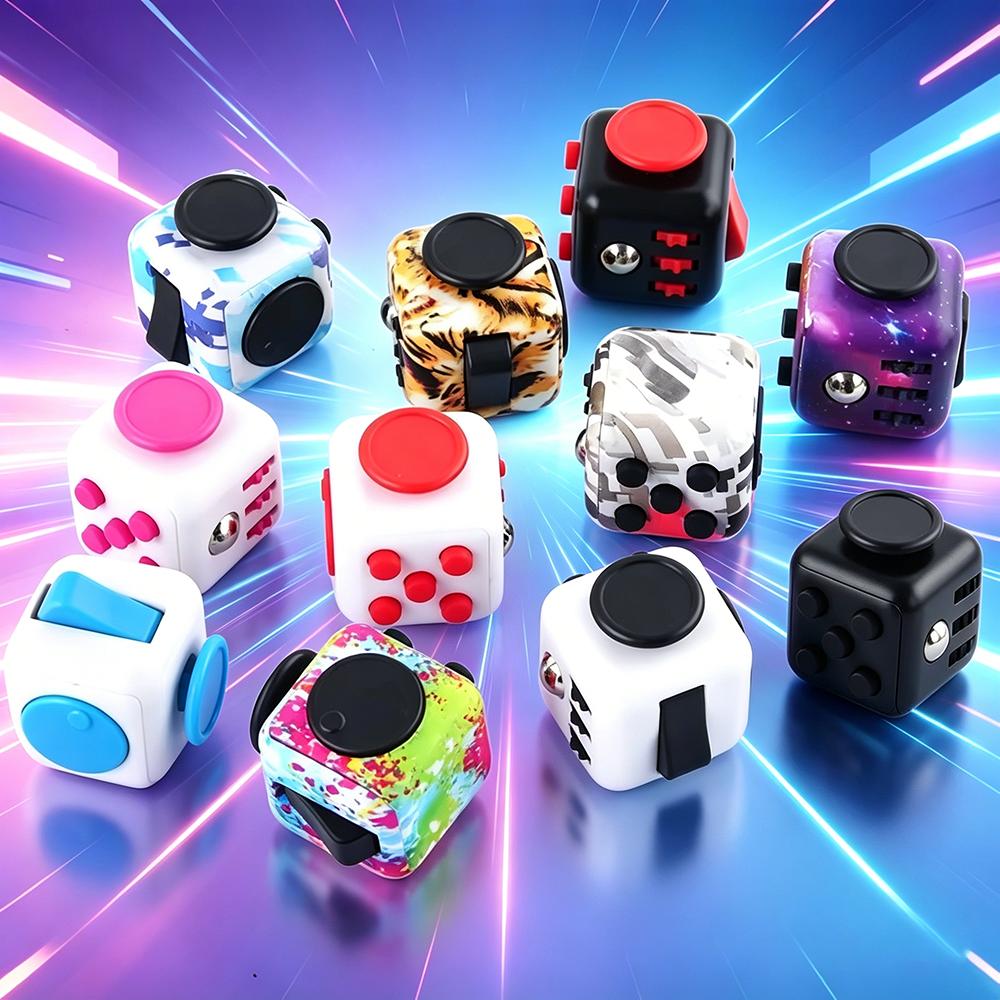 Fidget Cube Stress Relief Multi Function Fidget Dice Anti Anxiety Sensory Toys For Adults Kids Adhd  Portable Fidget Block