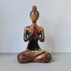 Figur Abstrakte Meditationsskulptur Sitzende Frau Dekorative Zen-Kerzenhalter Harz Yoga-Statue Schreibtisch