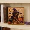 Seasonal Home Decor Projects Halloween Faux Pearl Painting Kit, Puppy Art DIY Witch Stress Relieving Hobbies Hat Bead Craft Kit for Adults And Teens,