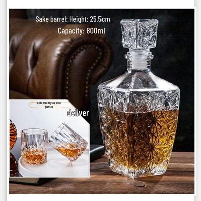 ZISIZ Handgefertigter Glas-Weinkaraffe