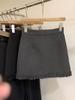 French Style Woolen A-Line High-Waisted Slimming Short Skirt for Women: Light, Casual, and Versatile Fashion.