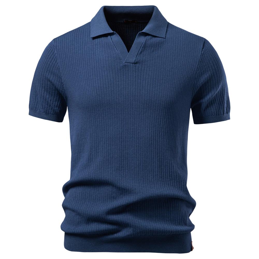 Men's Polo Shirt AIOPESON REGULAR FIT Luxury Solid Color Breathable Polo Old Money