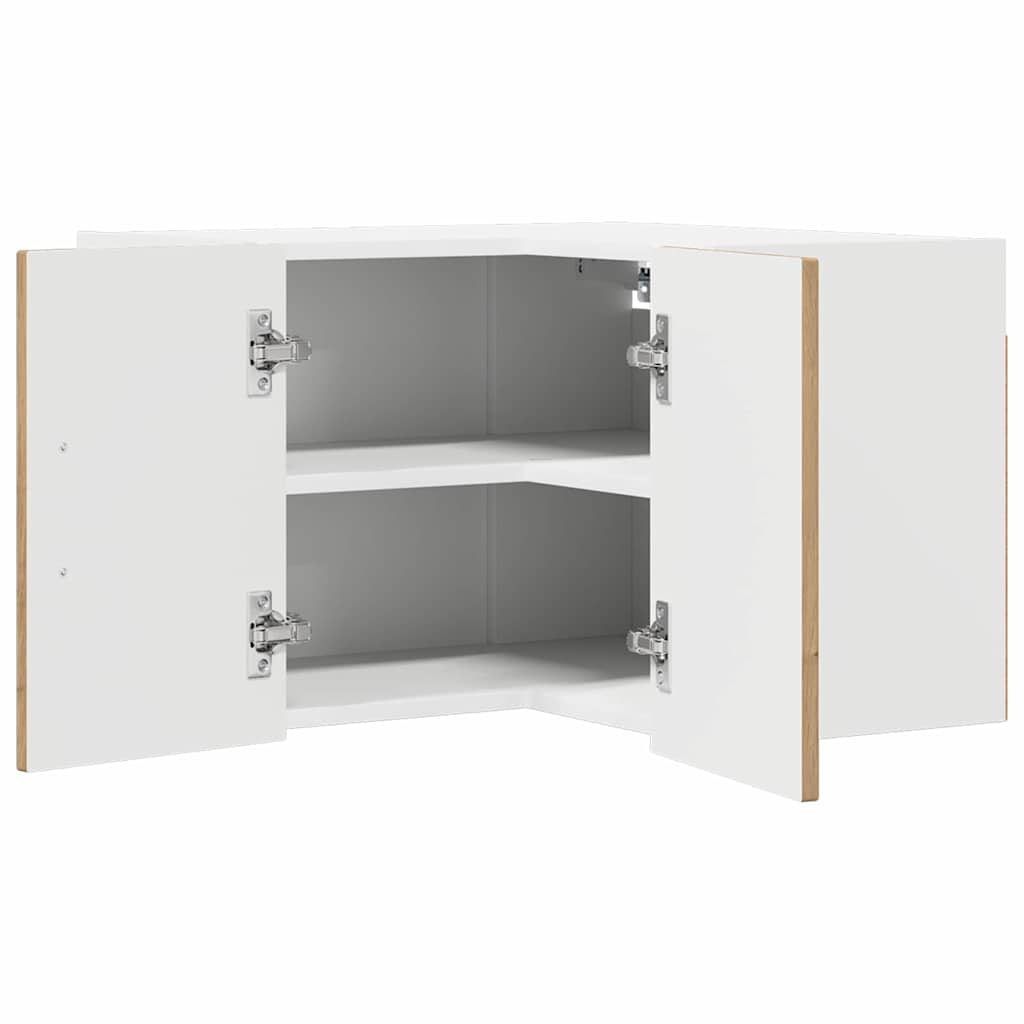 Wall Mounted Corner Cabinet LUCCA Artisan Oak 57 X 57 X 40 Cm