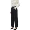 ELLE High-Waisted Straight Leg Jeans Women bottoms Black EQ35836