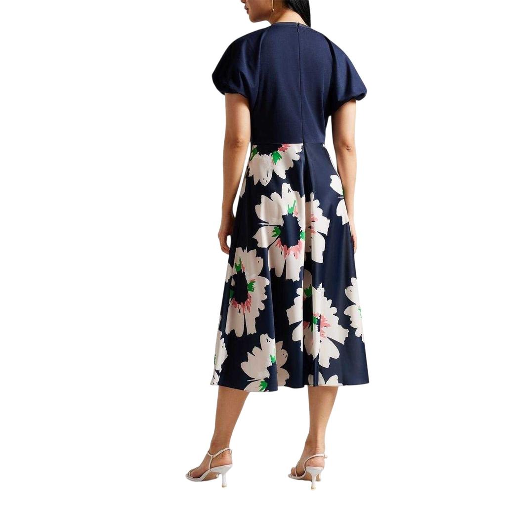 Ted Baker Womens/Ladies Floral A-line Puff Sleeve Midi Dress