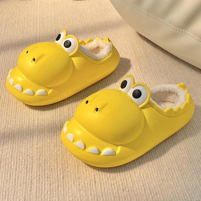 New Baotou dinosaur cotton slippers women's winter warm and waterproof home outdoor wear winter cotton mop