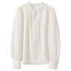 Sancai Lyocell Stand-Collar Long-Sleeve Blouse