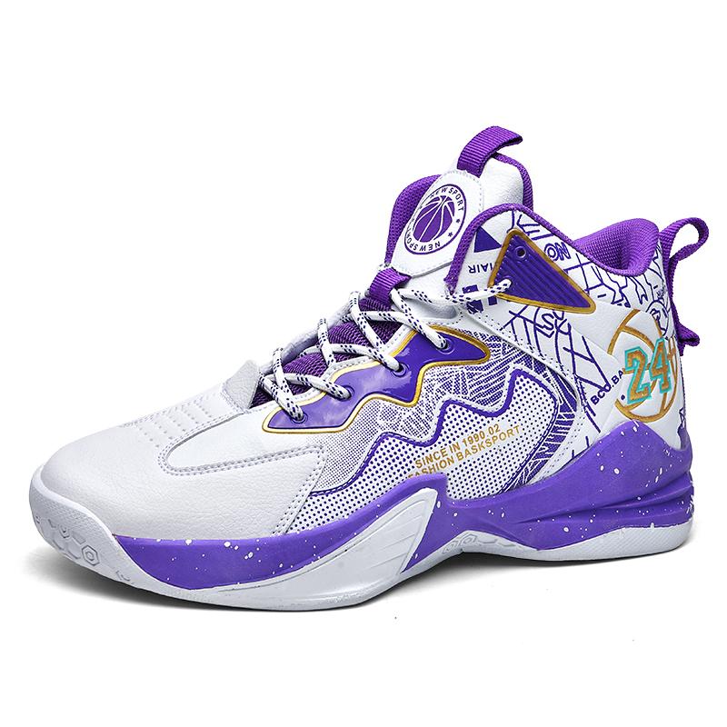 Neuer Stil Basketballschuhe für Paare Rutschfeste Basketball-Trainingsschuhe Stoßdämpfende High-Top-Sneaker Outdoorsport-Schuhe