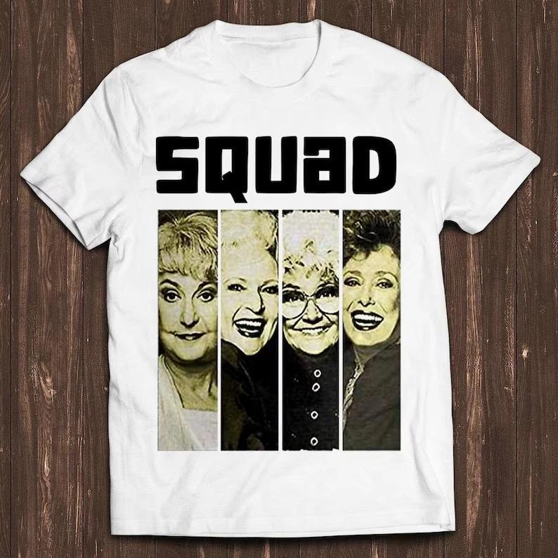 Golden Girls Squad 80s TV Series Meme Funny Top Tee T Shirt L
