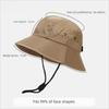 Trendy Retro Bucket Hats UPF50+ Packable Fisherman Hat Windproof Breathable Bowl Hat Unisex Outdoor Caps