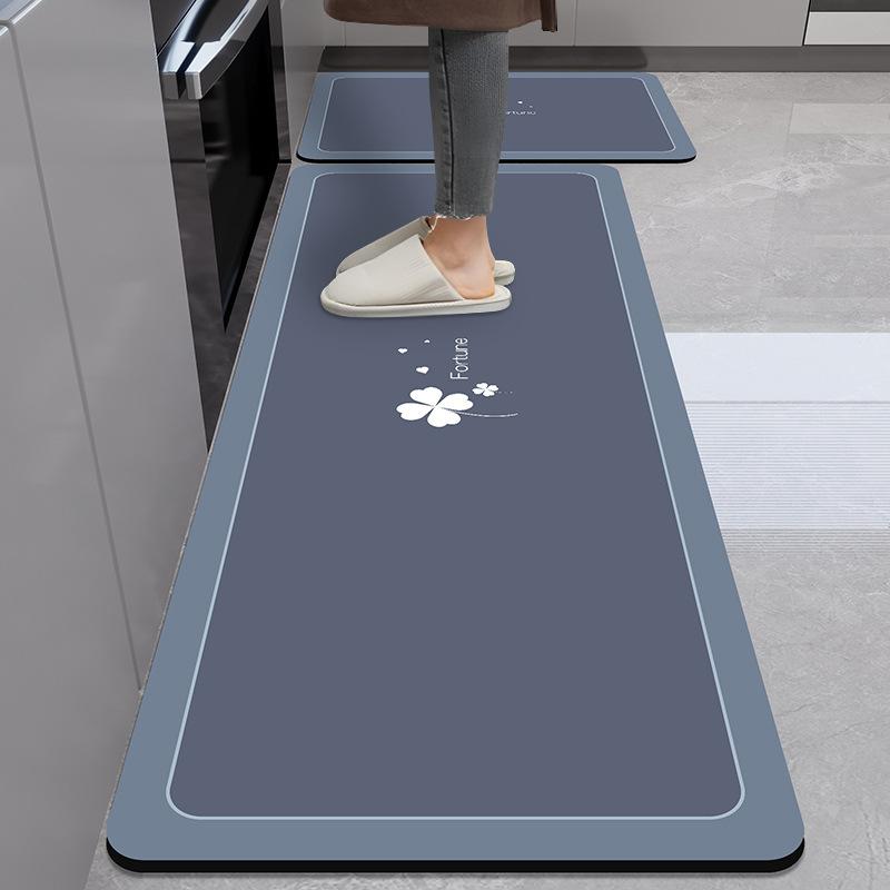 

Kitchen Floor Mat Diatom Mud Dirty Anti-slip Mat Simple Air-drying Water-absorbing Mat Household Easy-to-clean Long Foot Mat 40 * 60 + 40 * 120cm