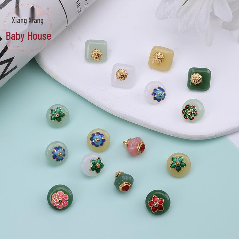 Retro Jade Green Pi Xiu Pendant Charm for Hanfu - DIY Handmade Jade Button Bracelet Accessory