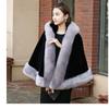 Coat Women's New Winter Imitation Fur Shawl Cape Short Imitation Fox Hair Thickened Hooded Trench Coat