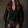 Womens French Style Lace Patchwork Shirt Long Sleeve Loose Fit Elegant Top