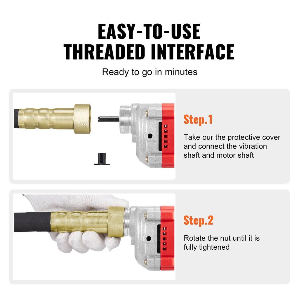 Handheld Electric Concrete Vibrator 960W 2M Shaft Air Bubble Remover