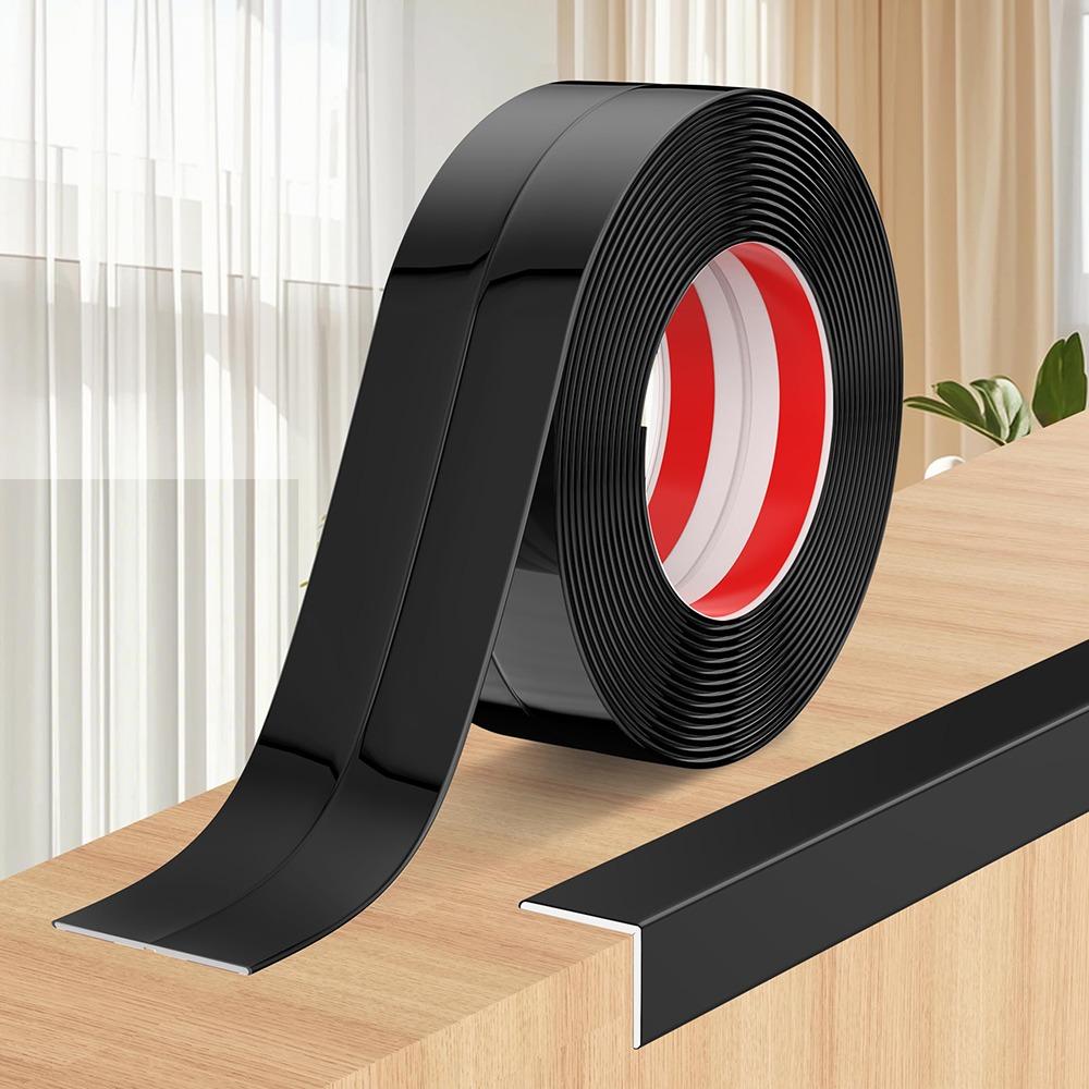 Peel and Stick Molding Trim Self Adhesive L-Shaped Floor Transition Strip 300cm Flexible Furniture Edge Bumper Inside & Outside