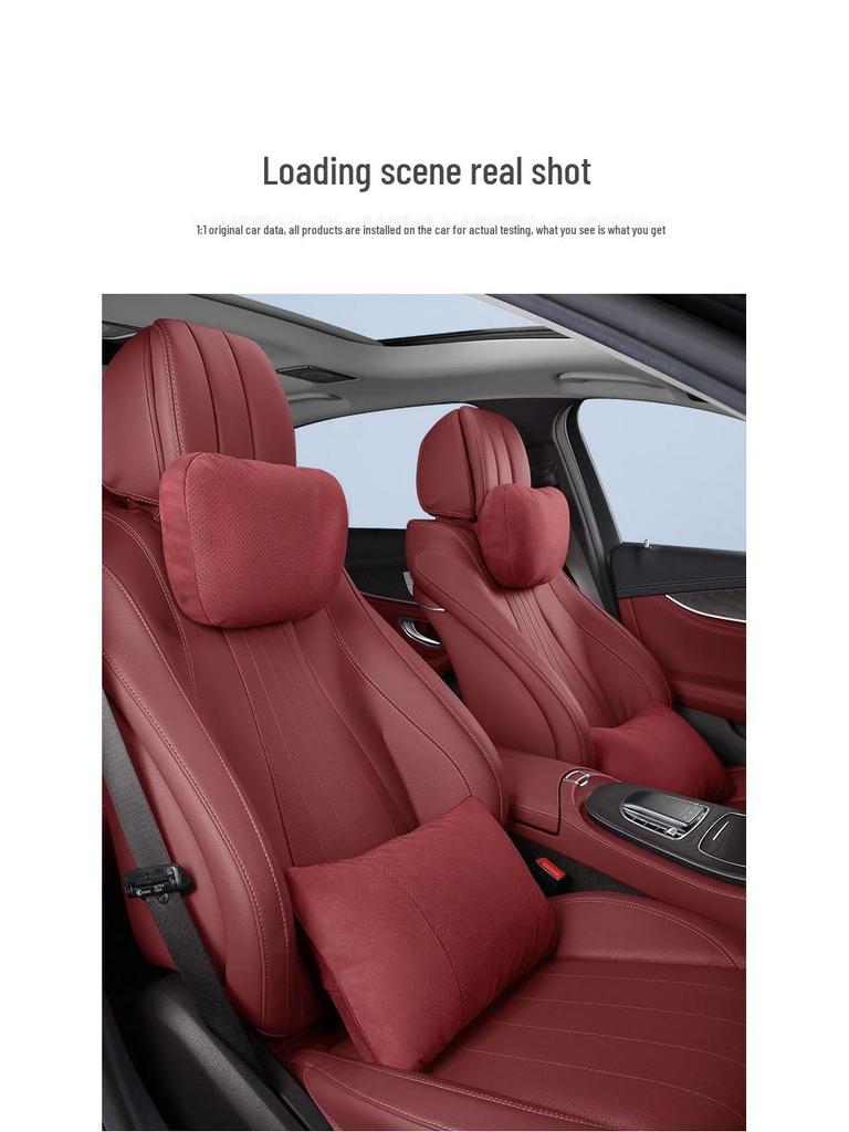 Car Headrest, Seat, and Lumbar Support Pillow for S-Class Maybach, Mercedes-Benz, and Tesla