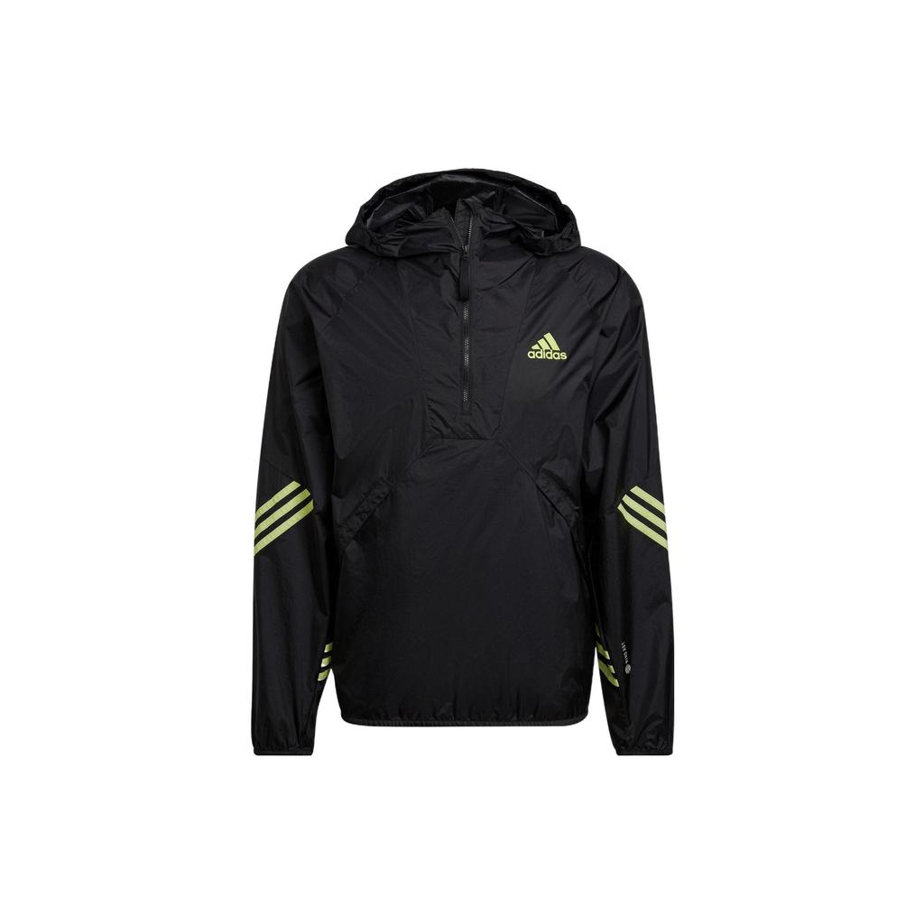 Adidas Striped Logo Half-Zip Training Jacket Men Jackets Black H65744