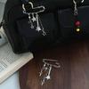 1Pc Starlight Pin Ins Korean Style Blogger Girlfriend Couple Metallic Style Y2K Silver Love Keychain Bag Pendant