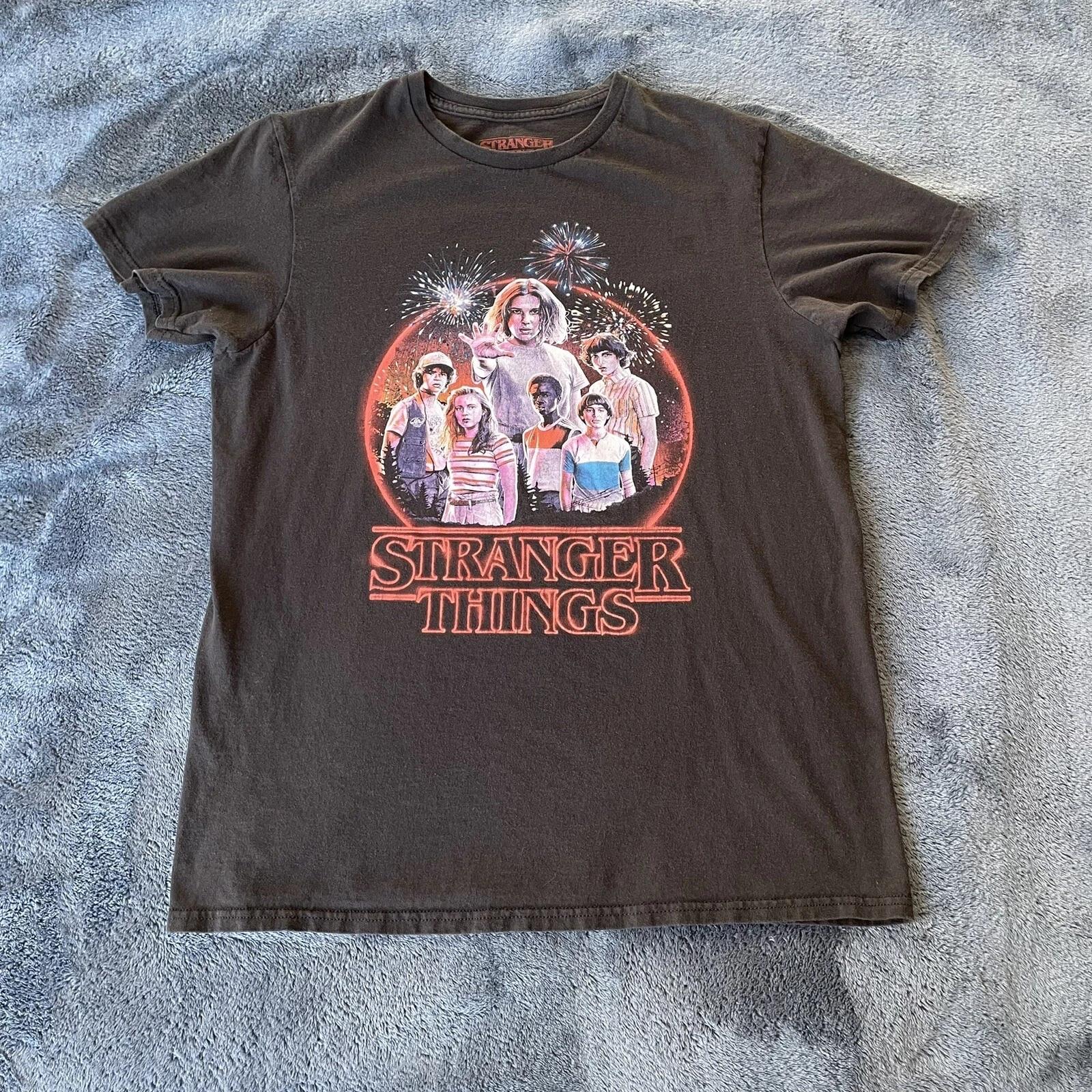 Stranger Things Season 2 Men’s Short Sleeve Black T-Shirt Medium 4XL