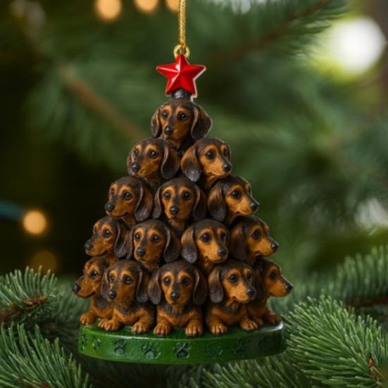 1/5Pcs Dog Christmas Ornament with Lanyard Puppy Pendant Acrylic Keepsake Decoration Indoor Outdoor Festive Tree Decor