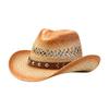 Belt Retro Comfortable Breathable Casual Versatile Outdoor Large Sun And Shading Western Hat